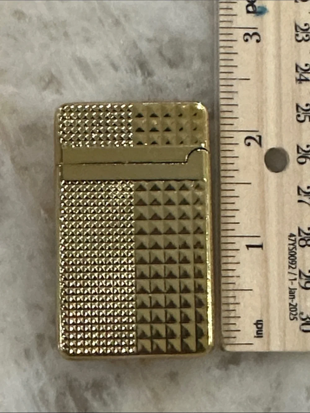 Gold Textured Rechargeable Pocket Lighter